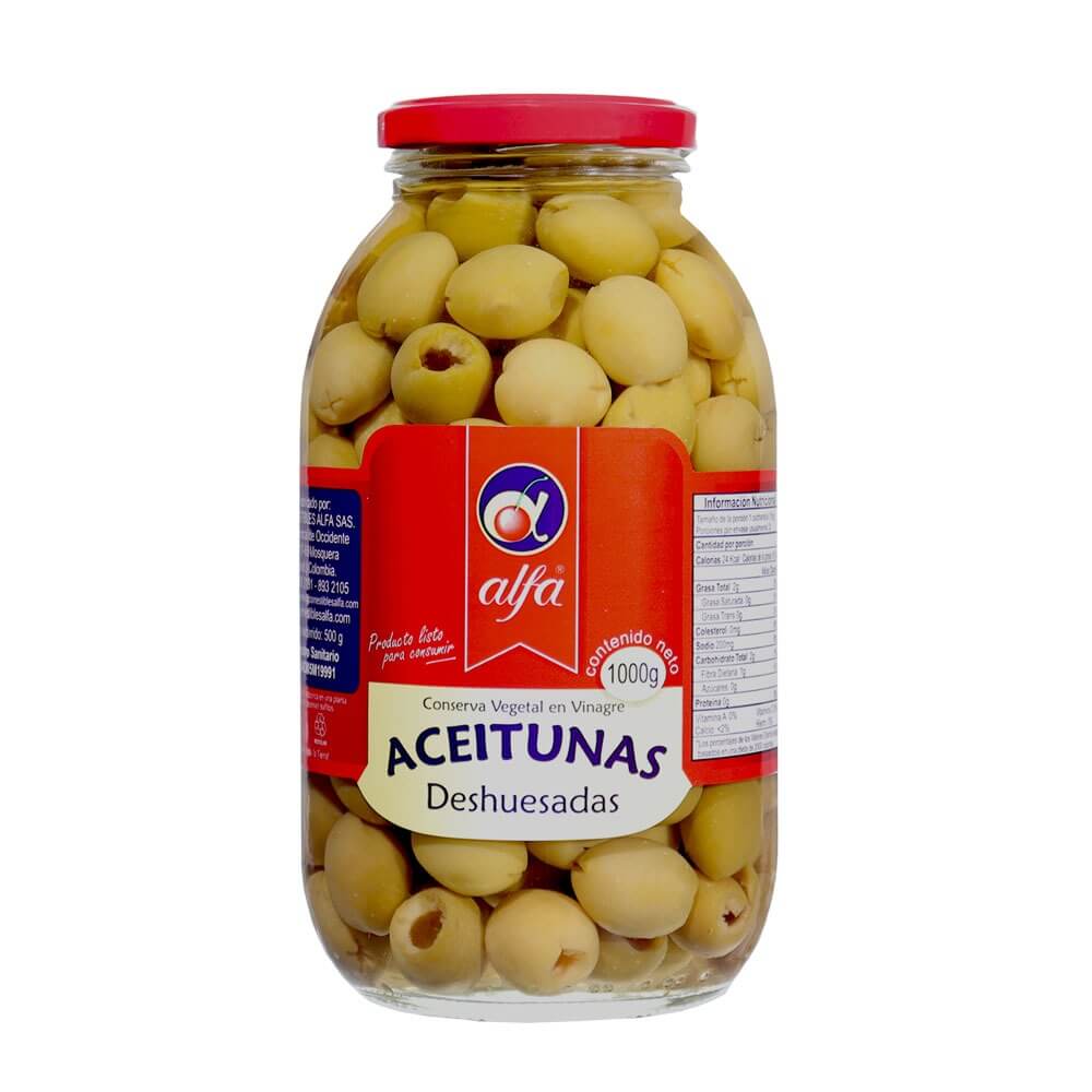 ACEITUNAS VERDES DESHUESADA *1.000GR