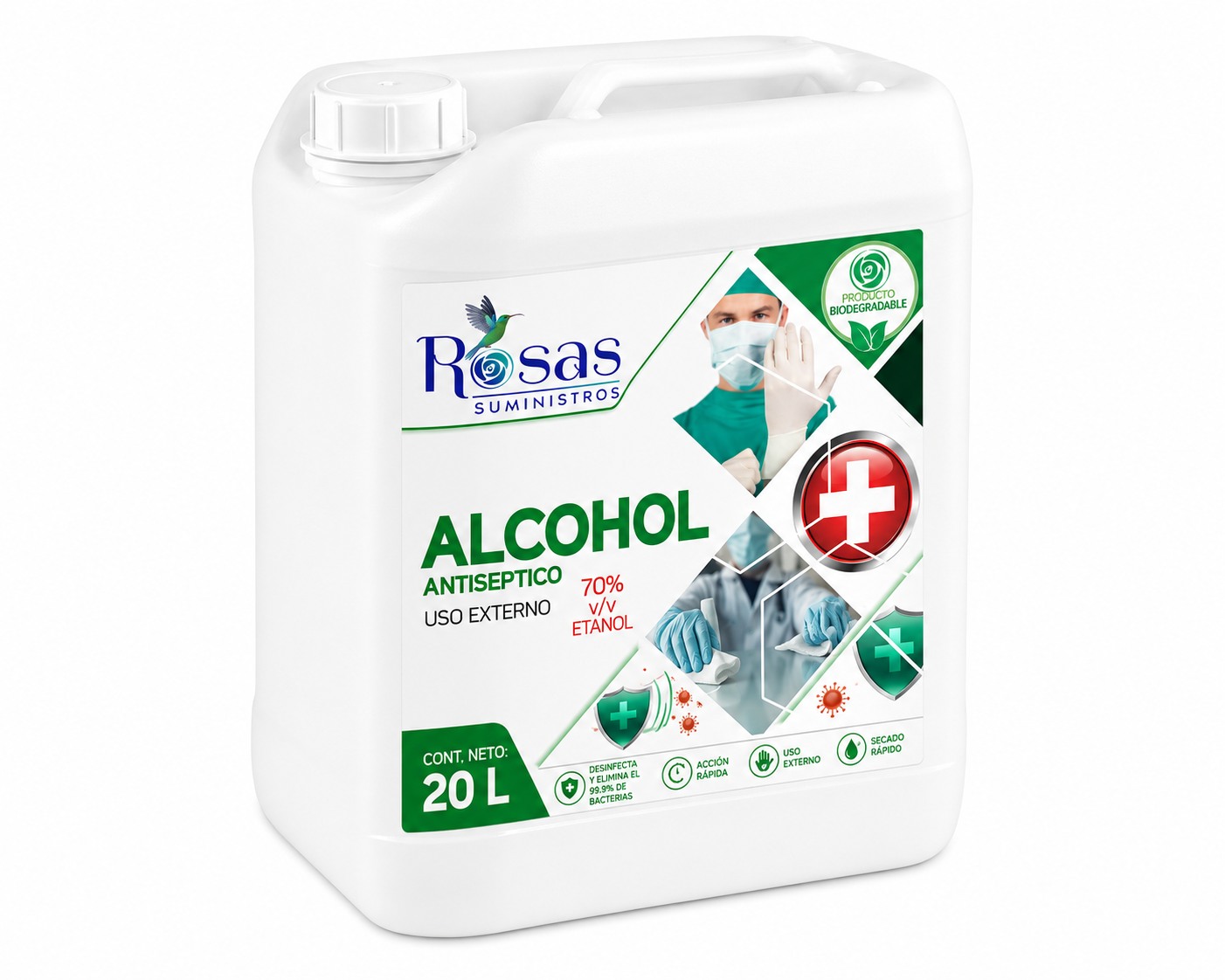 ALCOHOL ANTISEPTICO AL 70% CUÑETE