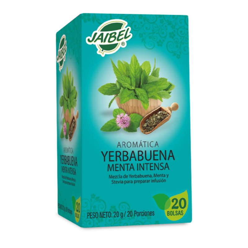 AROMATICA JAIBEL HIERBABUENA MENTA INTENSA CAJA *20SOBRES