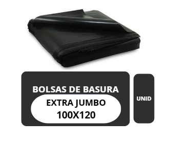 BOLSA PLASTICA NEGRA EXTRA JUMBO 100*120CM