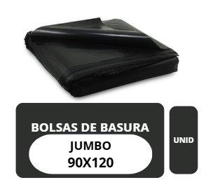 BOLSA PLASTICA NEGRA JUMBO 90*120CM