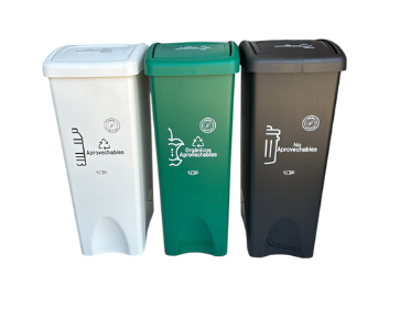 CANECA PLASTICA TAPA VAIVEN 25LT