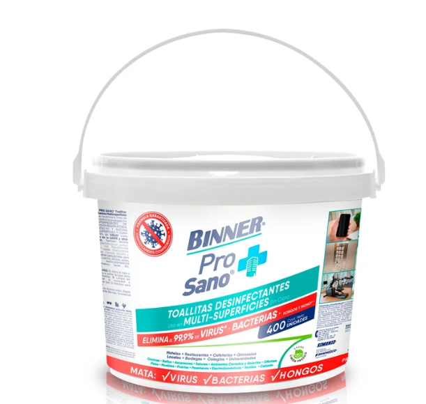 TOALLAS DESINFECTANTES BINNER PRO SANO *400UND