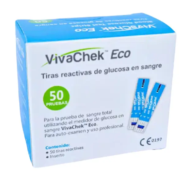 TIRAS PARA GLUCOMETRO VIVA CHECK X50
