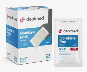 DEALMED ALMOHADILLAS ESTERILES ABDOMINALES (ABD) 5"*9" CAJA *20UND