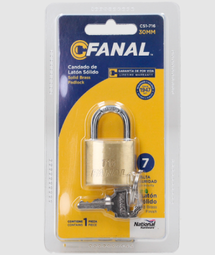 CANDADO MEDIANO 30MM FANAL