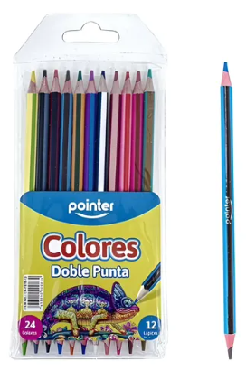 COLORES DOBLE PUNTA CAJA *12UND