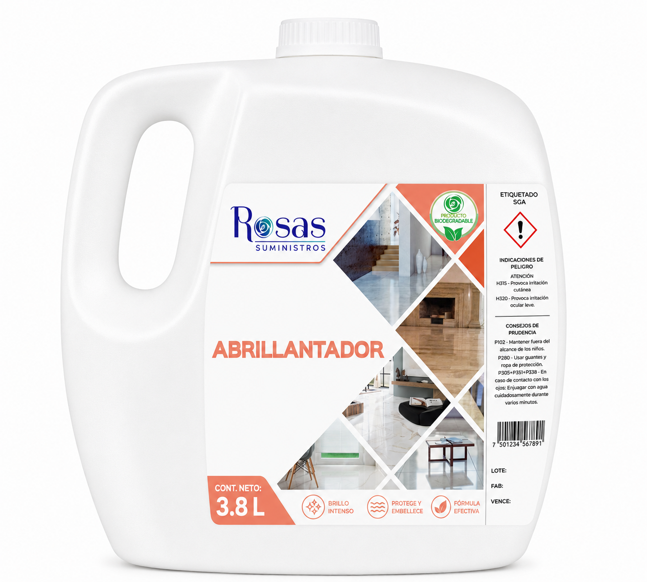 ABRILLANTADOR POLIMERICO AL 8% GALON