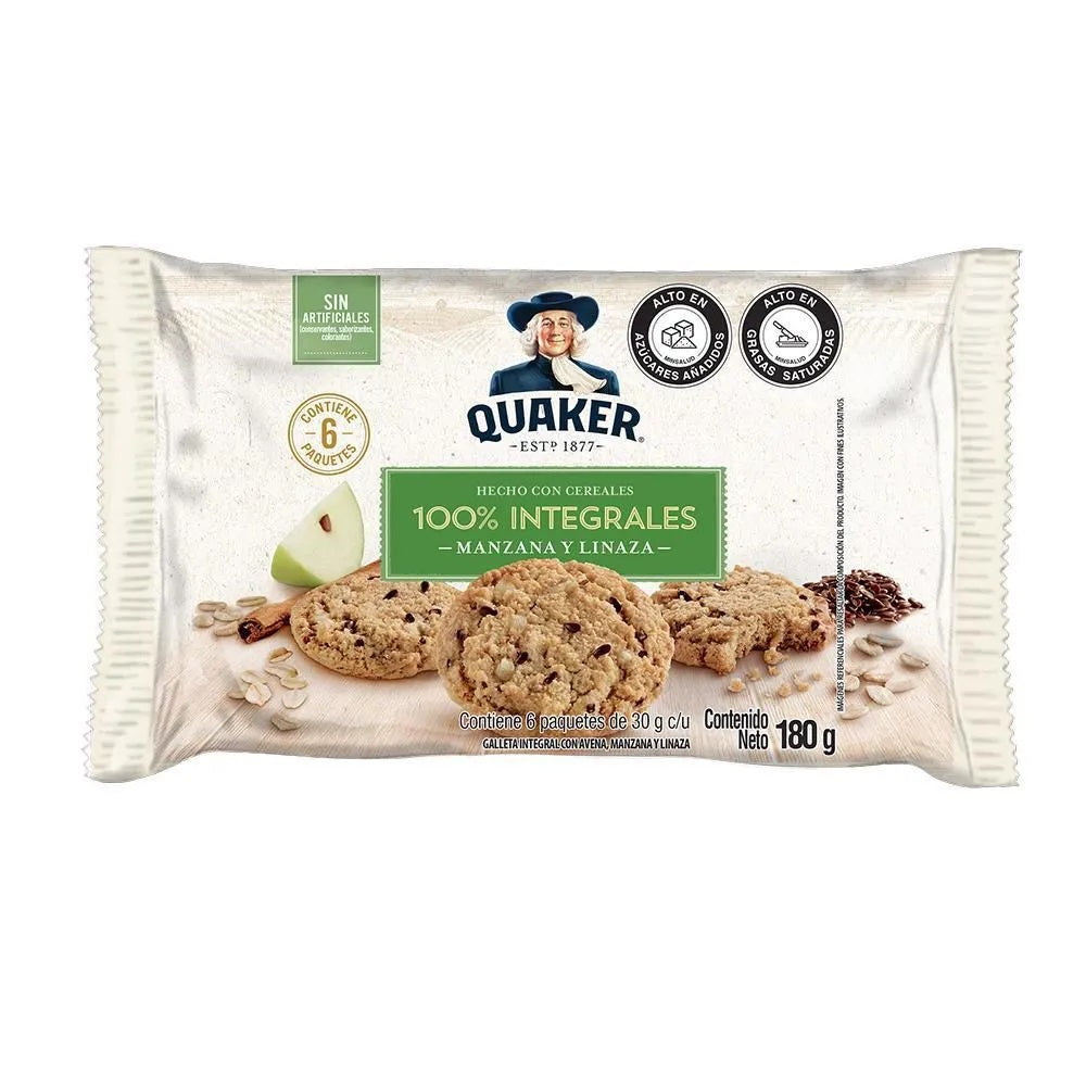 GALLETA QUAKER MANZANA PAQUETE *6PQ