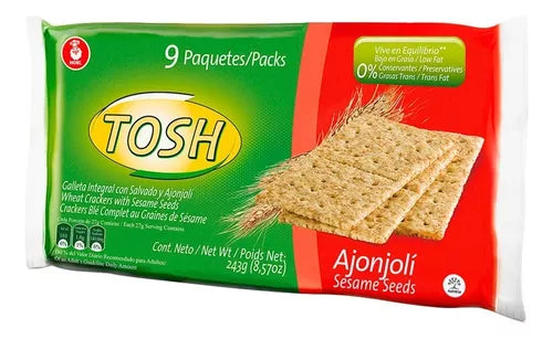 GALLETA TOSH AJONJOLI PAQUETE *9PQ