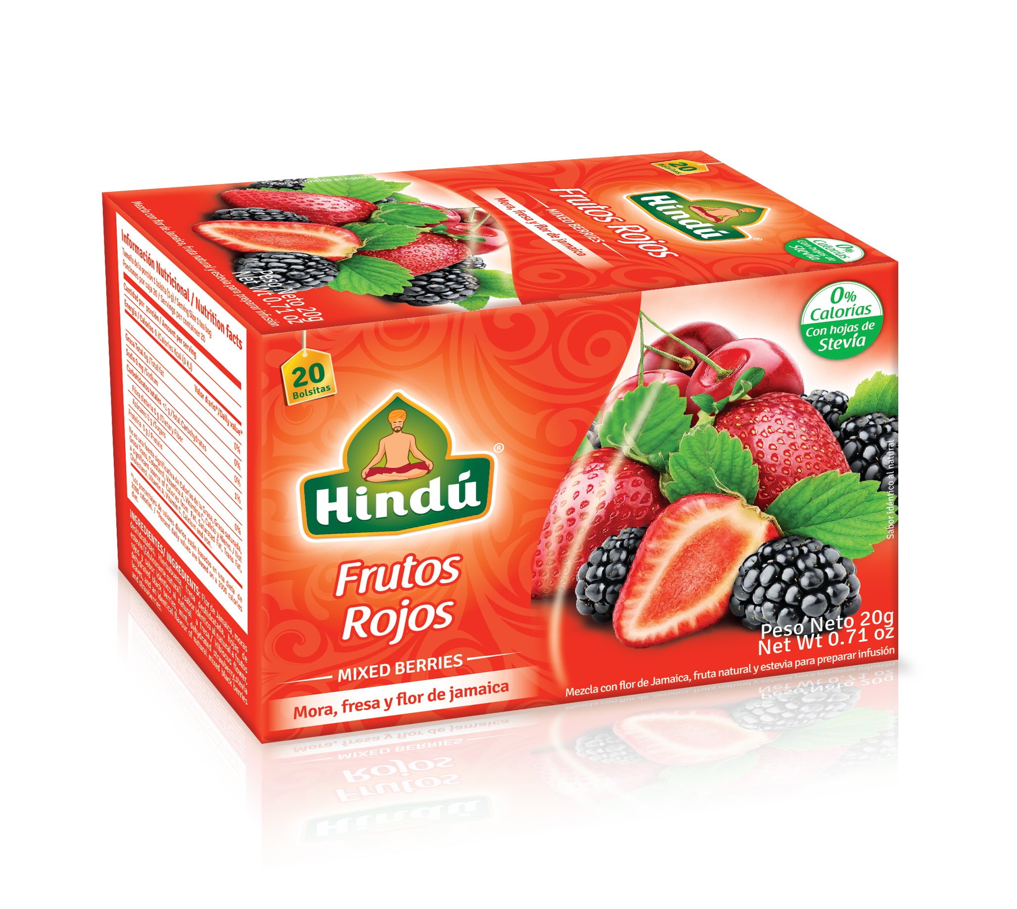 INFUSION HINDU FRUTOS ROJOS CAJA *20 SOBRES