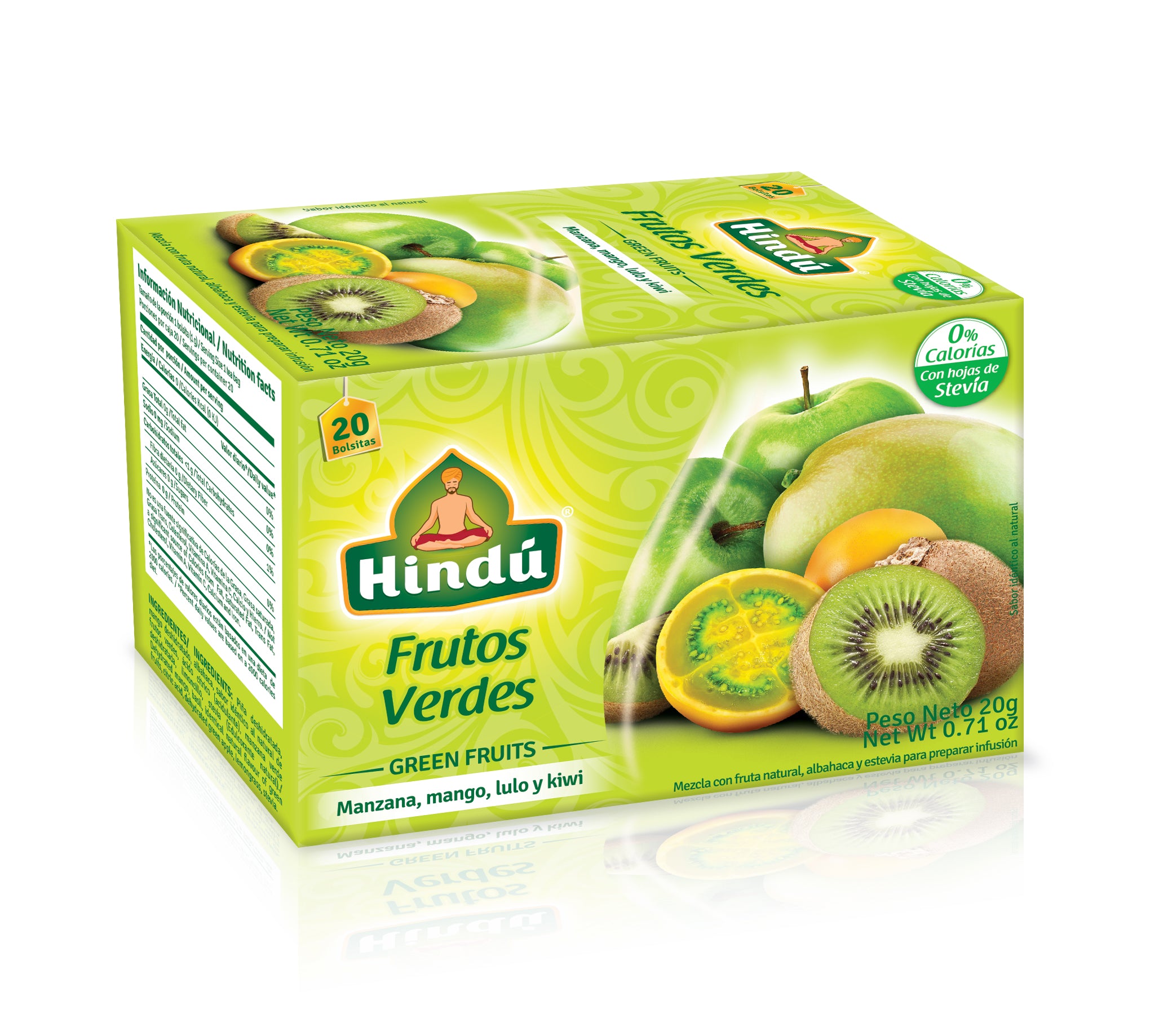 INFUSION HINDU FRUTOS VERDES CAJA *20SOBRES