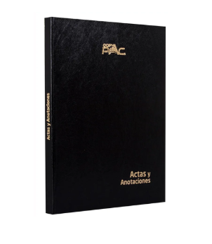 LIBRO DE ACTAS TAMAÑO CARTA PASTA DURA TORNILLO INTERNO HOJA INTERNA NUMERADA