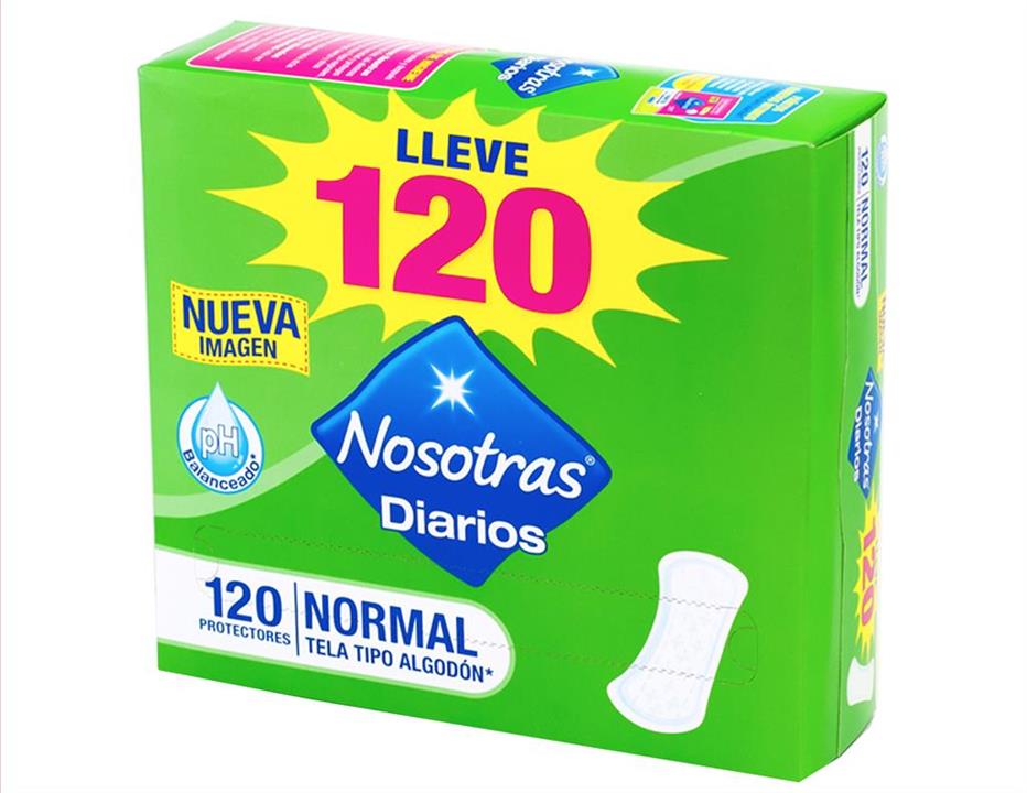 PROTECTORES NOSOTRAS NORMAL CAJA *120UND