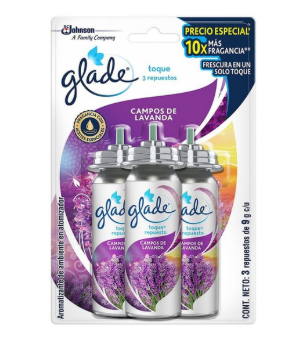 REPUESTO AMBIENTADOR TOQUE GLADE PAQUETE *3UND