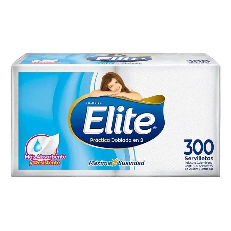 SERVILLETA ELITE PRACTICA HOJA DOBLE PAQUETE *300UND