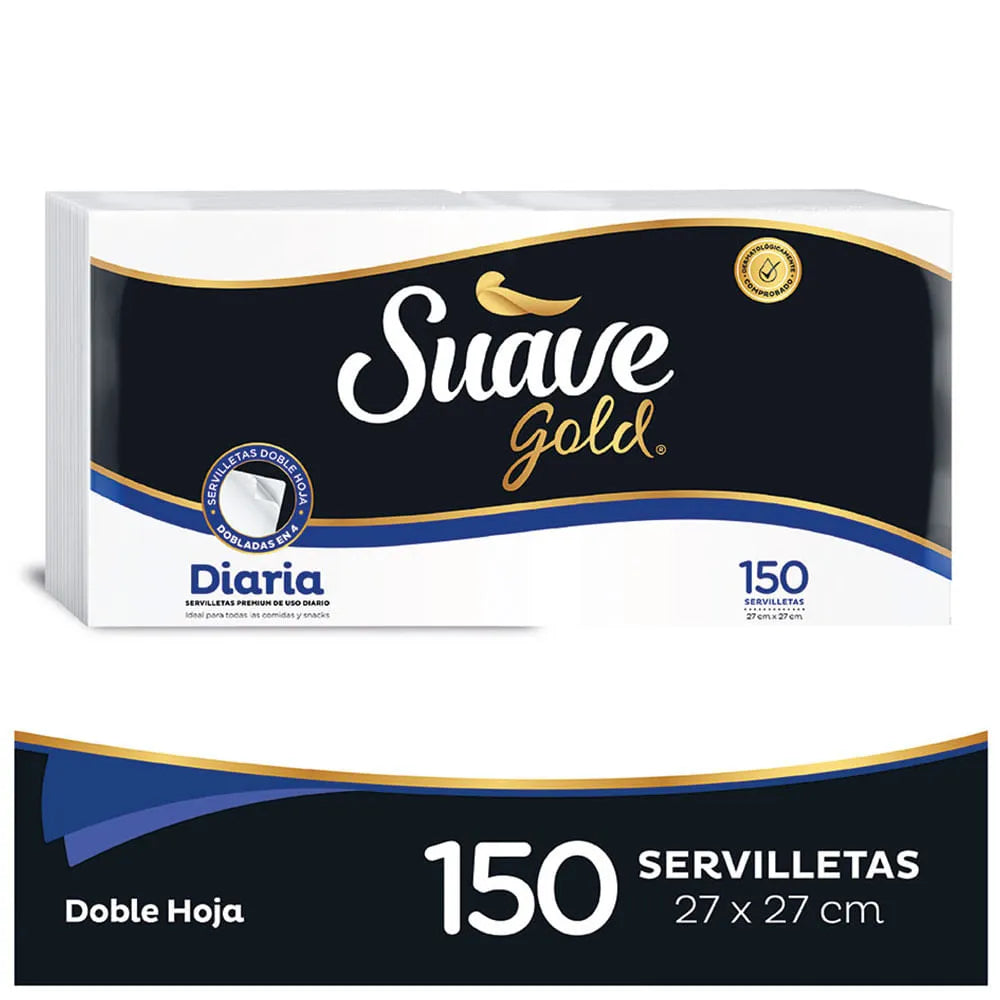 SERVILLETA SUAVE GOLD PREMIUM PAQUETE *150UND