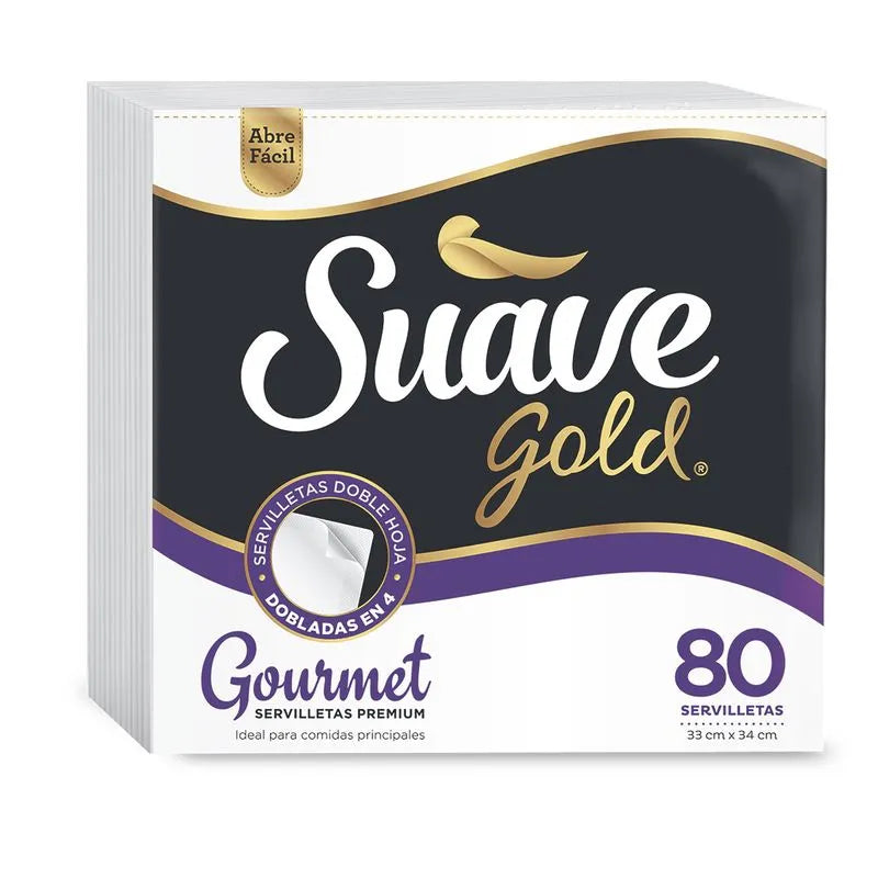 SERVILLETA SUAVE GOURMET PAQUETE *80UND