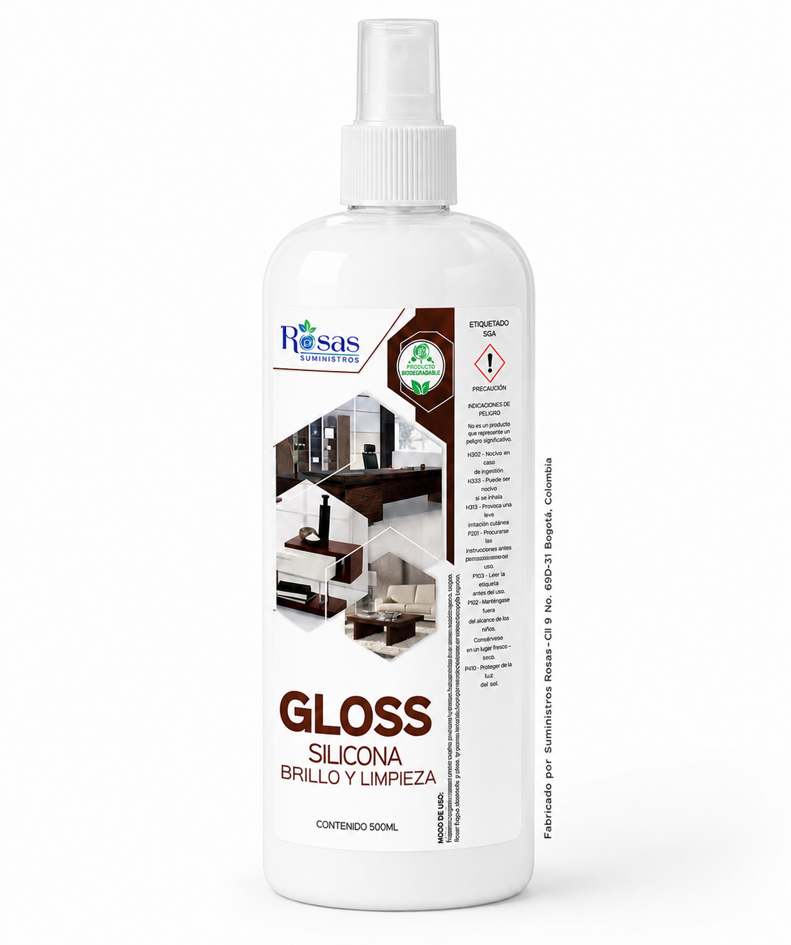 SILICONA BRILLO Y LIMPIEZA SPRAY *500ML
