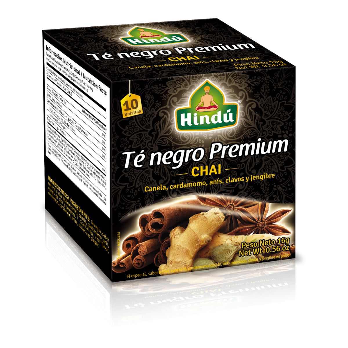 TE HINDU NEGRO PREMIUM CAJA *10 SOBRES