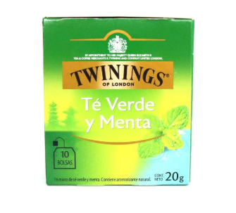 TE TWININGS TE VERDE Y MENTA CAJA *10UND