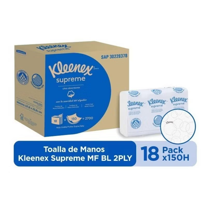 TOALLA DE MANOS KLEENEX AIRFLEX EN Z CAJA *18UND