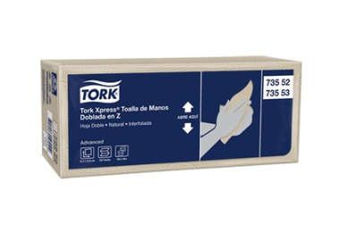 TOALLA EN Z FAMILIA NATURAL PAQUETE *150UND REF 73553