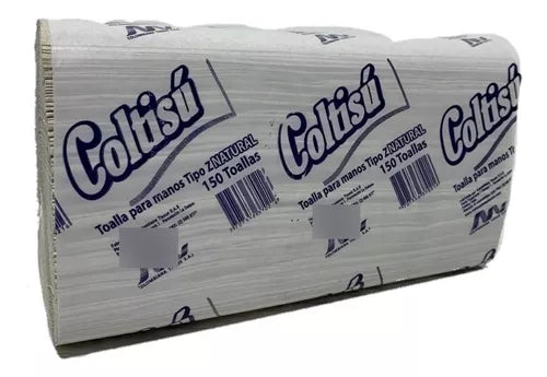 TOALLA EN Z NATURAL COLTISU PAQUETE *150UND
