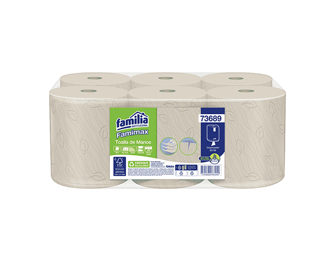 TOALLA ROLLO MANOS FAMILIA *100MT *6 ROLLOS REF 73689